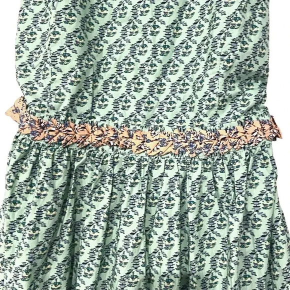 RHODE Salena Halter Dress Jawahar Garden-Print Mint Green Cotton-Poplin NWT, XL - Picture 7 of 12